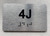 APT# 4J Ada Sign
