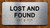 Lost And Found Ada Sign