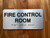 The Fire Control Room Compliance Sign