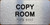 The Copy Room Sign