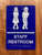 Staff Restroom Compliance Sign