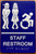Staff Restroom Accessible Sign