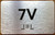 Apartment Number 7V Sign
