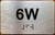 Apartment Number 6W Sign