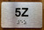 Apartment Number 5Z Safety Sign