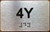 Apartment Number 4Y Sign
