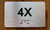 Apartment Number 4X Ada Sign