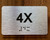 Apartment Number 4X Compliance Sign