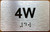 Apartment Number 4W Sign