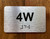 Apartment Number 4W Safety Sign