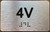 Apartment Number 4V Sign