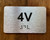 Apartment Number 4V Safety Sign