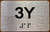 Apartment Number 3Y Sign