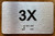 Apartment Number 3X Ada Sign