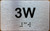 Apartment Number 3W Sign