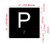 P Sign with Raised Letters Safety Sign