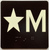Star M Sign with Raised Letters Sign