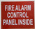 FIRE Alarm Control Panel Inside Sign - Reflective !!!
