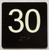 30 Sign with Raised Letters Ada Sign