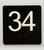 34 Sign with Raised Letters Braille Sign