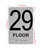 Floor 30 Sign with Raised Letters Hpd Sign