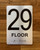 Floor 30 Sign with Raised Letters Compliance Sign