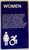 Women Dark Blue  Sign Elevator Jamb Plate Sign