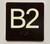 B2 Sign Elevator Jamb Plate Ada Sign
