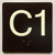 C1 Sign Elevator Jamb Plate Ada Sign