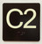 C2 Sign Elevator Jamb Plate Ada Sign