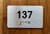 Apartment number 137 Safety Sign