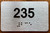 Apartment number 235 Sign