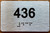 Apartment number 436 Sign