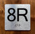 8R Elevator Jamb Plate Safety Sign