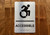 Accessible With Sign with Raised Letters Ada Sign