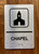 Chapel With Sign with Raised Letters Ada Sign