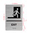 Exit Right With Symbol With Sign with Raised Letters Hpd Sign