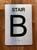 Stair B sign With Sign with Raised Letters Safety Sign