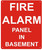 FIRE Alarm Panel in Basement Sign -