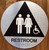 Restroom Accessible With Sign with Raised Letters Sign