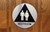 Restroom With Sign with Raised Letters Compliance Sign