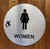 Women Restroom Accessible Sign with Raised Letters Compliance Sign