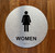 Women Restroom Sign with Raised Letters Safety Sign