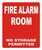 FIRE ALARM ROOM  - RED  Sign
