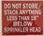 Do Not Store/Stack Anything Less Than 18" Below Sprinkler Head -  Hpd Sign