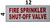 Fire Sprinkler Shut-Off Valve   Fire Department Sign