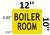 SIGNAGE Boiler Room  - Yellow (Aluminium ! s, RED )