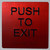 Push to EXIT   Signage