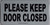 2 Pack-Please Keep Door Closed  Color White - with Double Side Tape