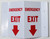 Emergency EXIT Arrow Down 3D Projection Sign/FIRE Extinguisher Hallway Sign